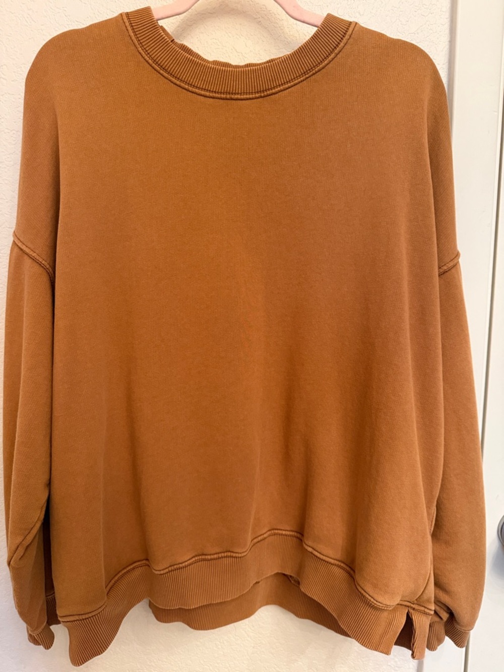 FP Movement by Free People Oversized Crewneck Sweatshirt in Rust